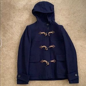 J.Crew Melton Wool Navy Short Coat Size 4